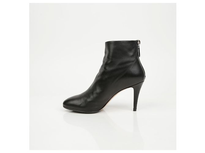 Botines Chanel de piel de cordero marrón - vista 11