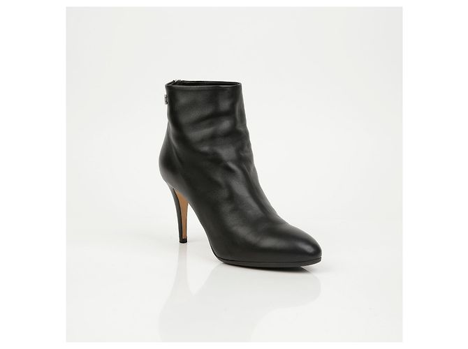 Botines Chanel de piel de cordero marrón - vista 2