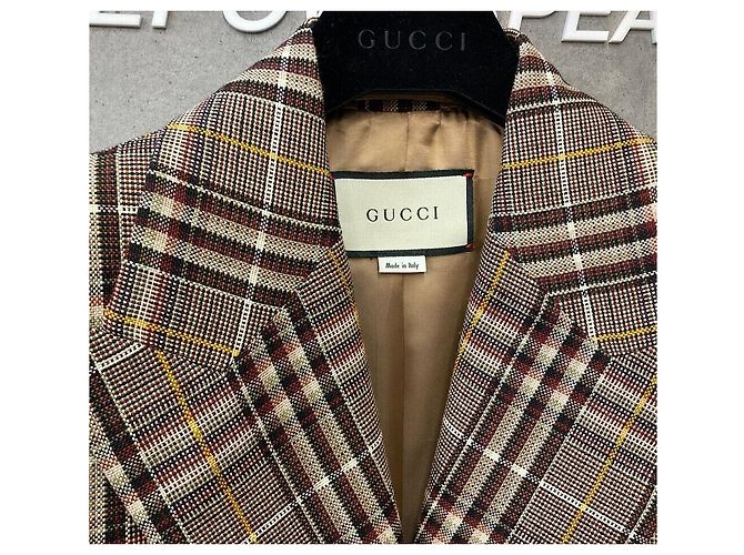 Gucci Women's Wool Check Single Blazer Jacket - view 4