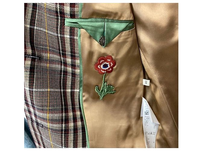 Gucci Women's Wool Check Single Blazer Jacket - view 6