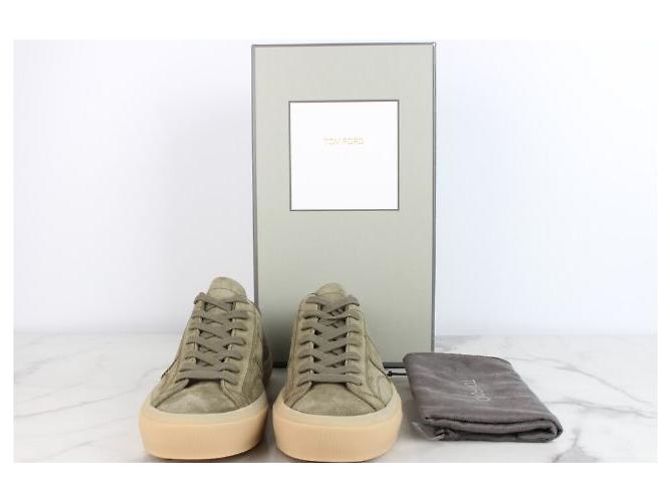 Tom Ford Baskets Cambridge en daim Vert - vue 2