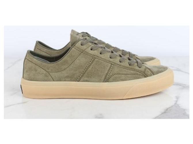 Tom Ford Baskets Cambridge en daim Vert - vue 3