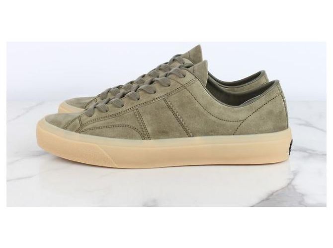 Tom Ford Baskets Cambridge en daim Vert - vue 4