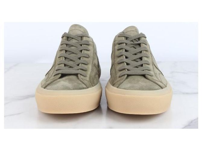 Tom Ford Baskets Cambridge en daim Vert - vue 5