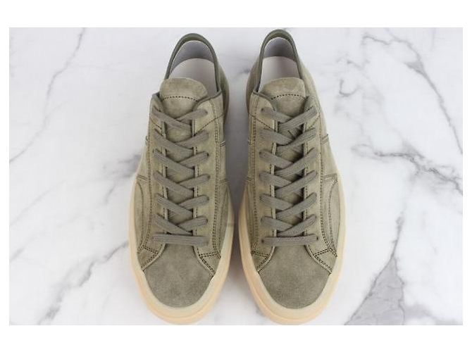 Tom Ford Baskets Cambridge en daim Vert - vue 7