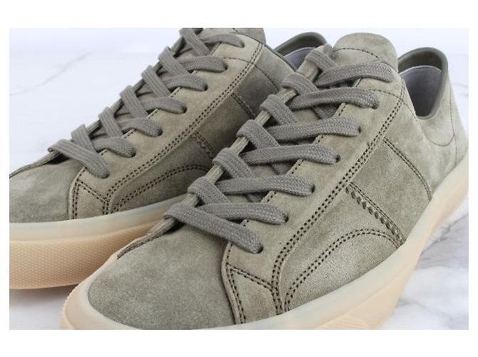 Tom Ford Baskets Cambridge en daim Vert - vue 8