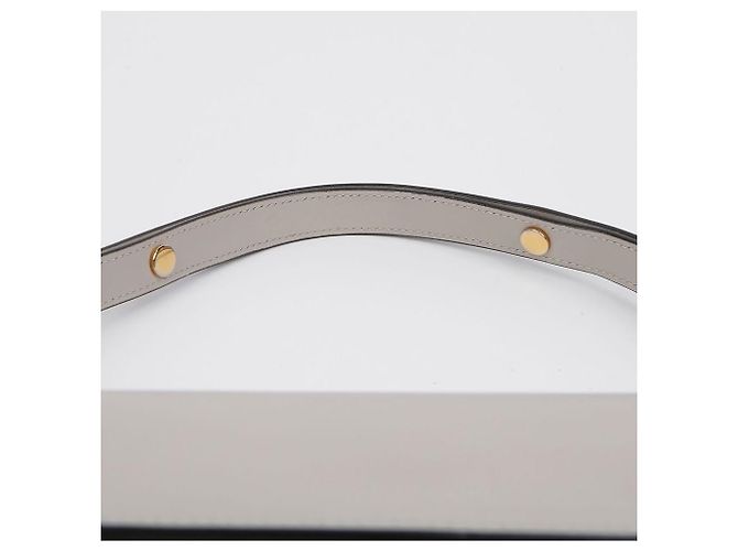 Marni Borsa a tracolla e crossbody Trunk in pelle Medium Grigio - vista 8