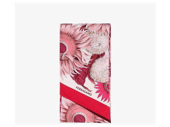 Salvatore Ferragamo Sciarpa in seta con stampa girasole - vista 2