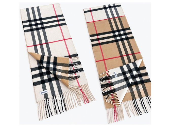 Burberry Contrast Check Kaschmirschal - Ansicht 14