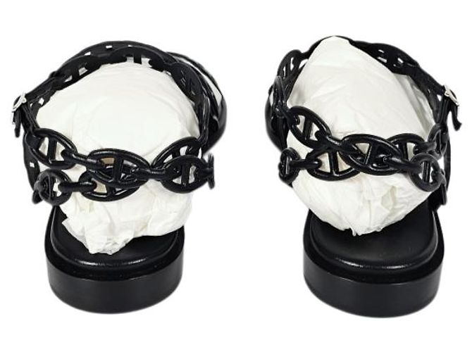 Hermès Sandali con cinturino da donna Noir - vista 13