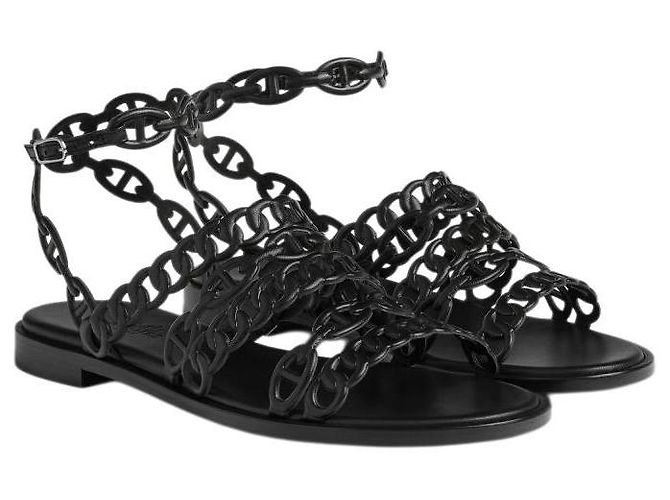 Hermès Sandali con cinturino da donna Noir - vista 2
