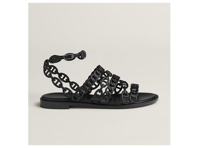 Hermès Sandali con cinturino da donna Noir - vista 3