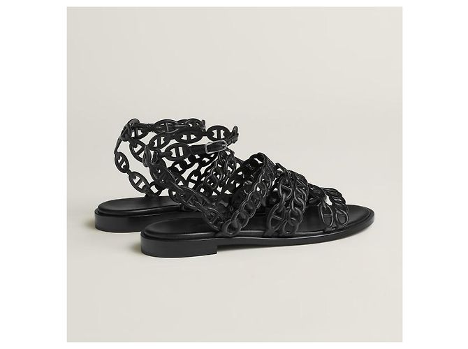 Hermès Sandali con cinturino da donna Noir - vista 4