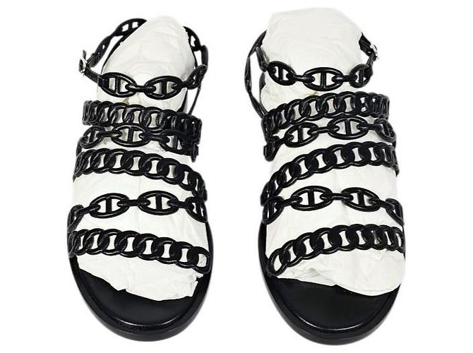 Hermès Sandali con cinturino da donna Noir - vista 8
