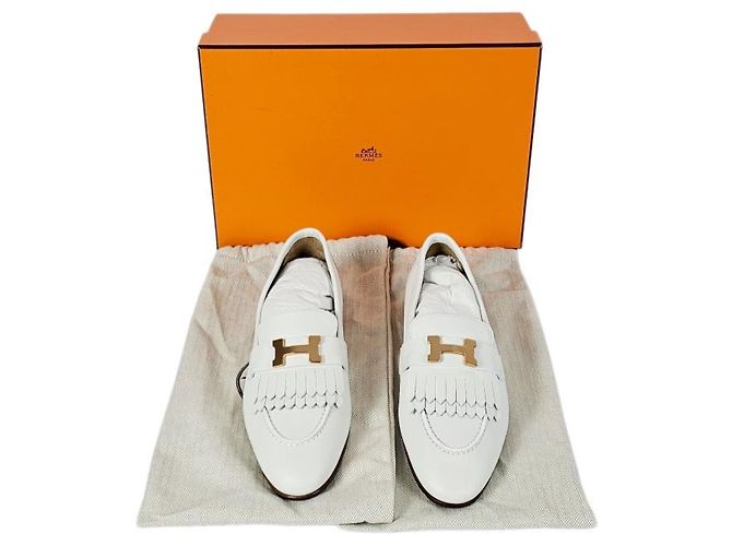 Hermès Mocassini da donna con dettaglio a frange e hardware oro rosa - vista 14