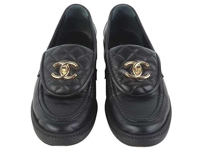 Chanel Mocassino con patta Gold CC Turnlock - vista 2