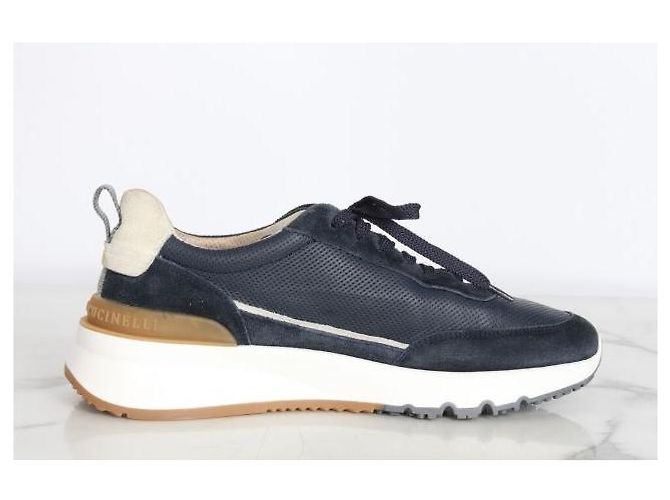 Brunello Cucinelli Suede Embossed Runner Sneaker - Ansicht 4