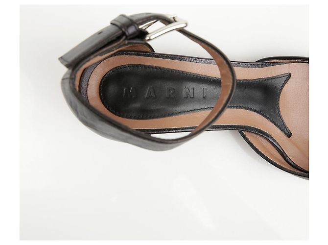 Marni Riemchen Pumps Leder Braun - Ansicht 15