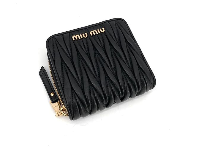 Miu Miu Bi-Fold Ledergeldbörse mit Logo - Ansicht 9