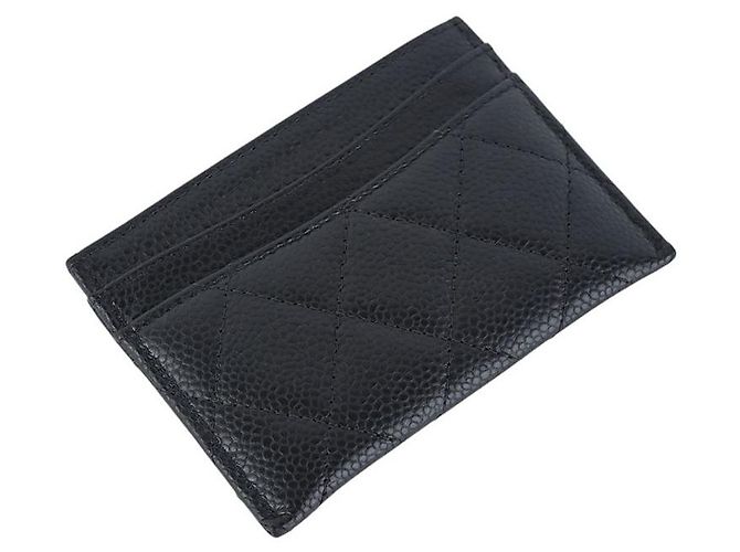 Chanel Tarjetero cartera Classic Caviar Gold CC - vista 2