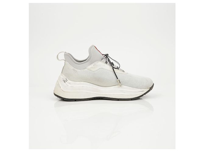 Prada Sneakers in mesh e neoprene White - vista 10