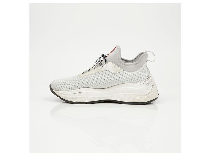 Prada Sneakers in mesh e neoprene White - vista 12