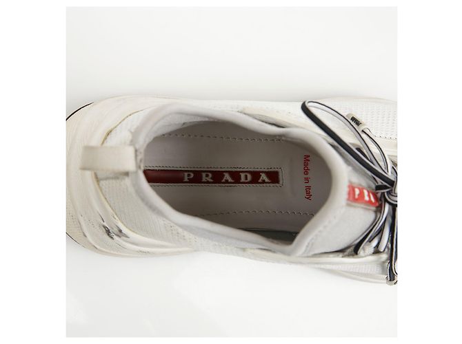 Prada Sneakers in mesh e neoprene White - vista 16