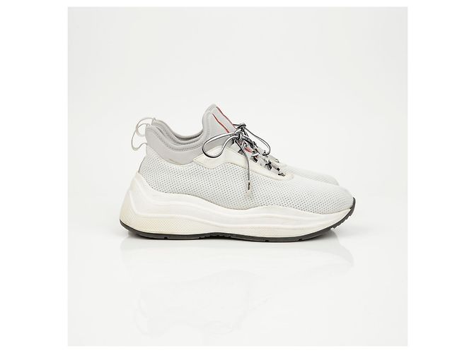 Prada Sneakers in mesh e neoprene White - vista 2
