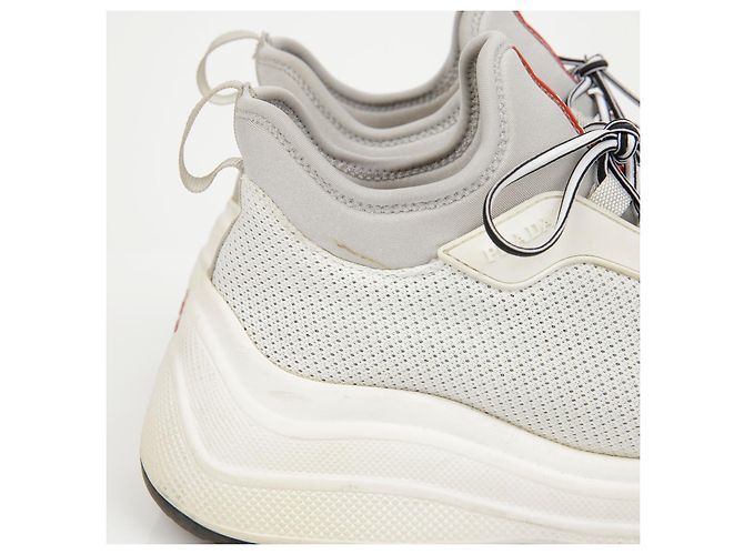 Prada Sneakers in mesh e neoprene White - vista 3