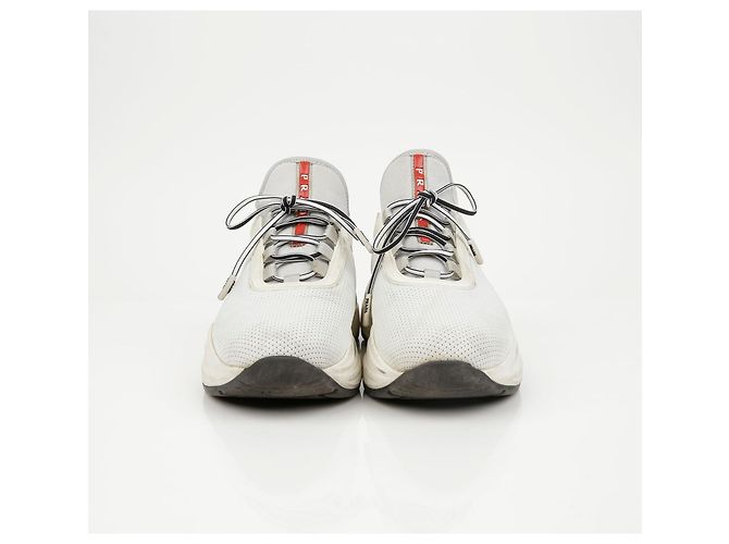 Prada Sneakers in mesh e neoprene White - vista 4