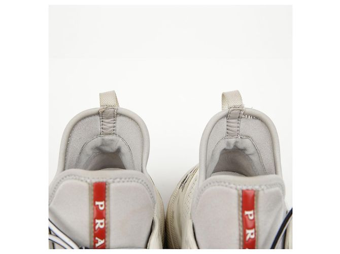 Prada Sneakers in mesh e neoprene White - vista 9