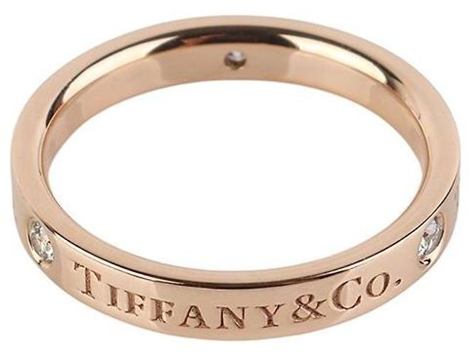 Tiffany & Co Fede nuziale in oro rosa e diamanti - vista 3