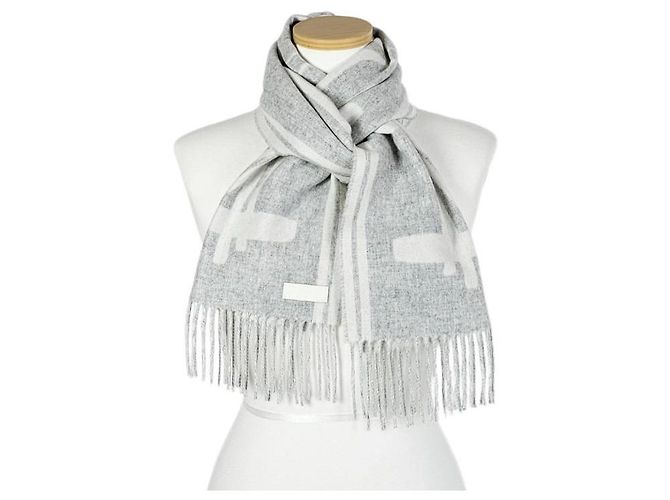 Hermès Sciarpa in cashmere Petite Casaque Lettres Equestres - vista 12