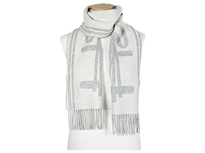 Hermès Sciarpa in cashmere Petite Casaque Lettres Equestres - vista 13