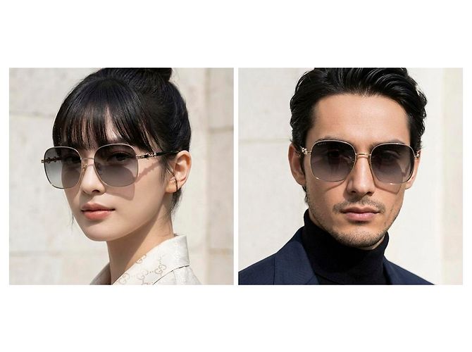 Gucci Sunglasses Oversized Square Gold Frame - view 4