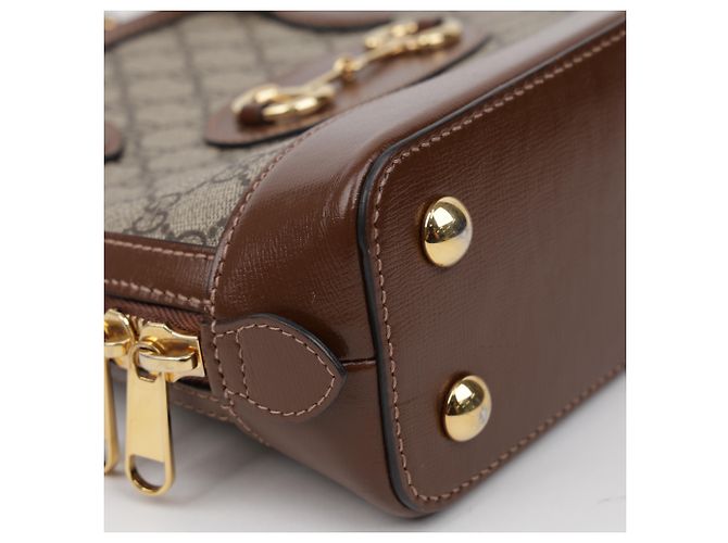 Gucci Borsa piccola con manico Horsebit marrone - vista 6