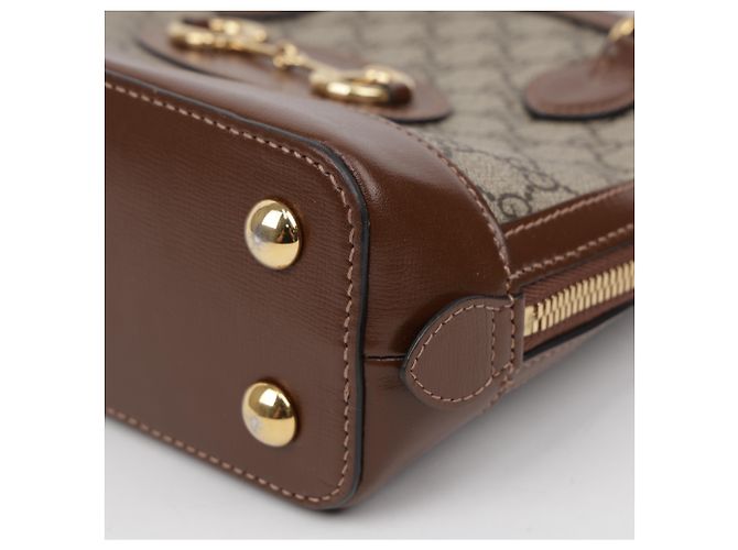 Gucci Borsa piccola con manico Horsebit marrone - vista 8