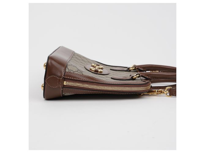 Gucci Borsa piccola con manico Horsebit marrone - vista 9