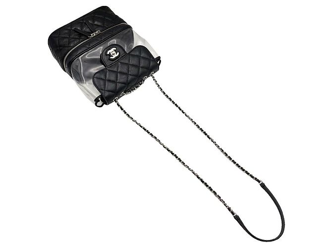Chanel Serie di borse a tracolla in PVC Aquarium Nero) - vista 5