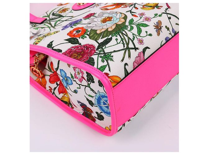 Gucci Borsa Tote e a Tracolla Media con Stampa Floreale - vista 10