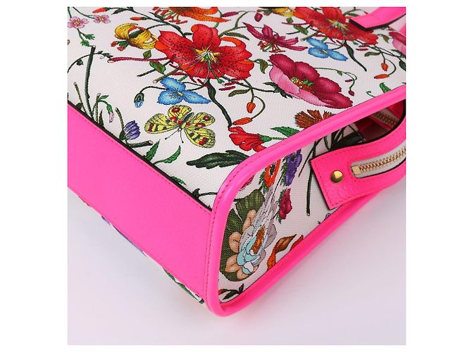 Gucci Borsa Tote e a Tracolla Media con Stampa Floreale - vista 11