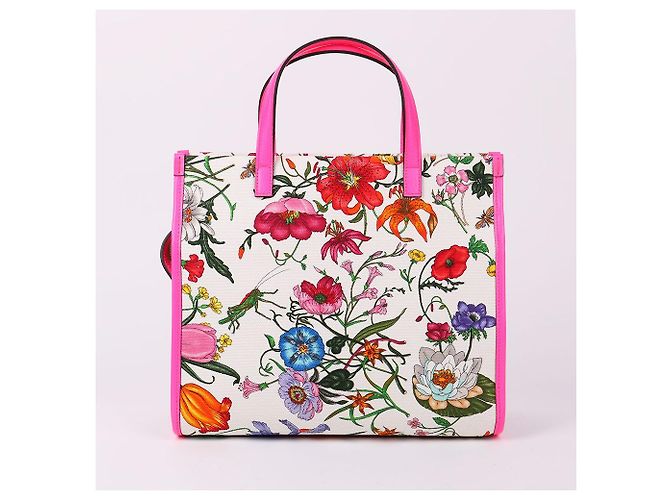 Gucci Borsa Tote e a Tracolla Media con Stampa Floreale - vista 5