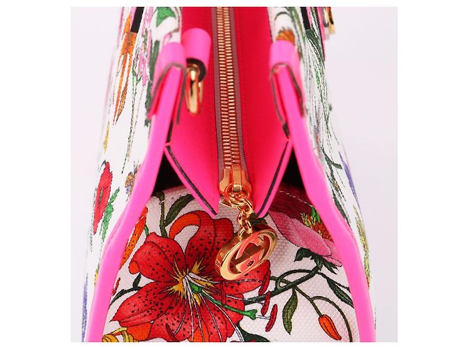 Gucci Borsa Tote e a Tracolla Media con Stampa Floreale - vista 7