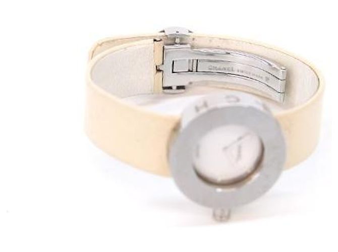 Chanel Emaille-Quarzuhr Silber - vue 3