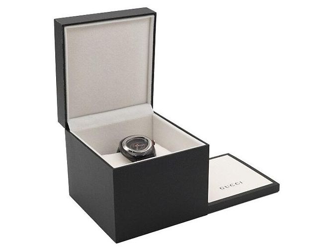 Gucci SYNC Interlocking Rubber Unisex Quarz Uhr Schwarz - Ansicht 7