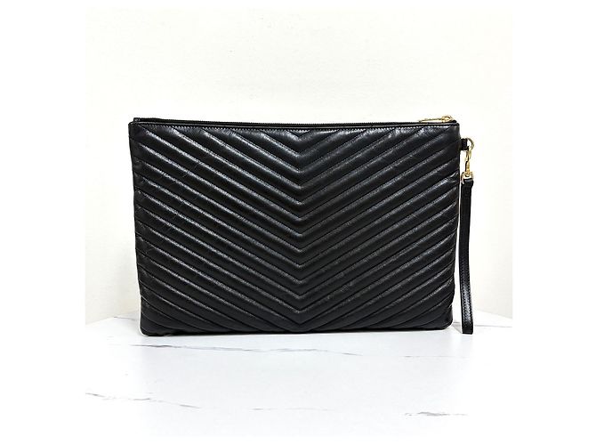Autre Marque Clutch Monogram Matelassé Black - vista 3