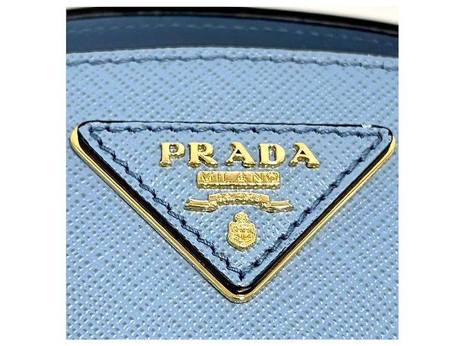 Prada Borsa a tracolla e spalla Odette in pelle Saffiano con logo triangolare - vista 11