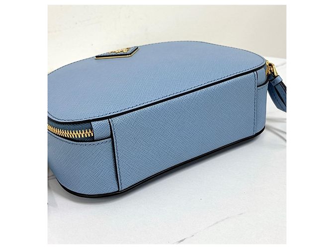 Prada Borsa a tracolla e spalla Odette in pelle Saffiano con logo triangolare - vista 14
