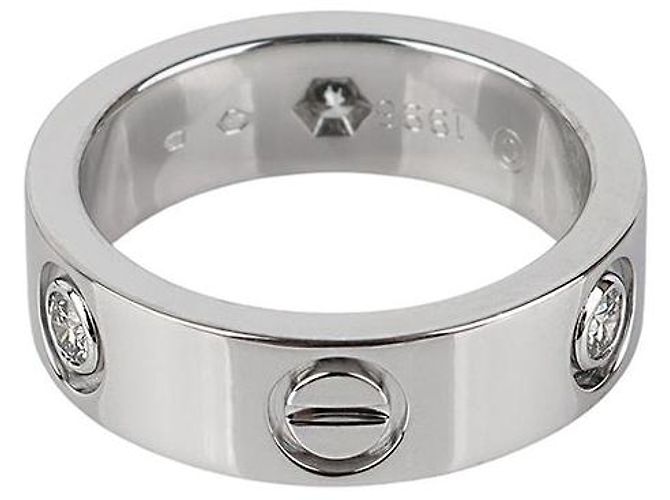 Cartier Classic Love Ring in Weißgold mit Diamanten Größe - Ansicht 3