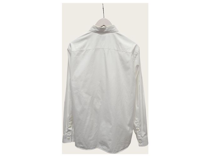 Burberry Camicia a quadri Slim Fit in popeline bianca - vista 4